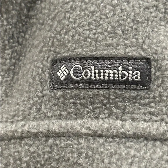 Columbia Charcoal Fleece Jacket with Bright Orange Zipper - Picture 3 of 7
